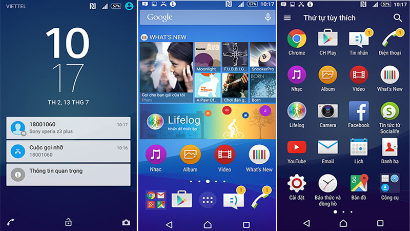 Giao diện xperia z3 plus Giao diện xperia z3 plus