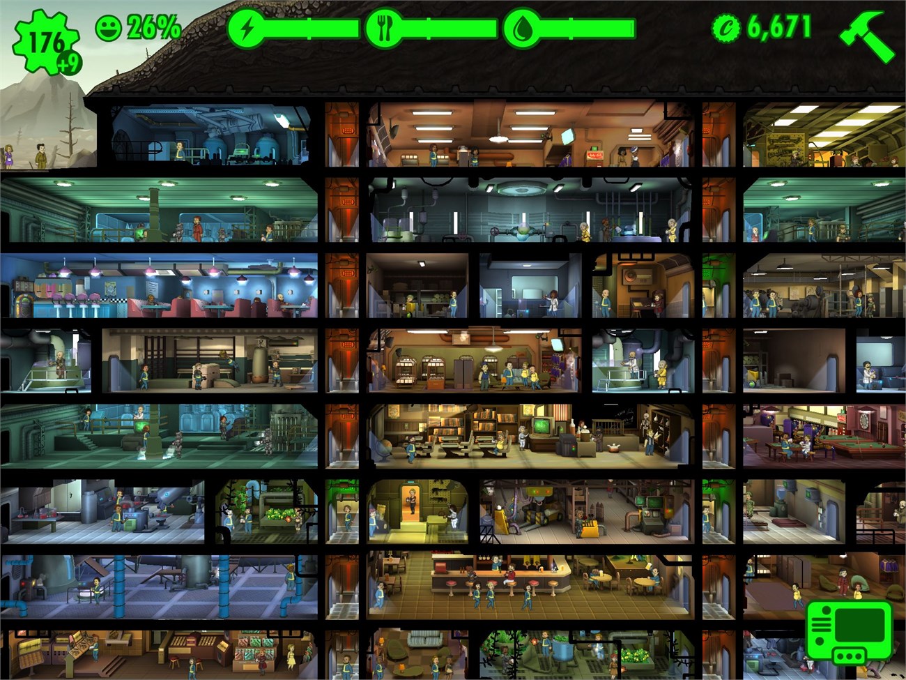 Fallout Shelter là một tựa game chiến thuật kết hợp sinh tồn