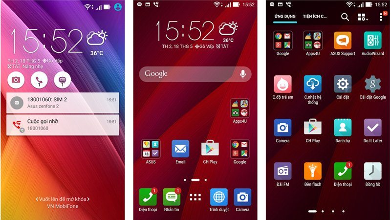 Giao diện Zenfone 2