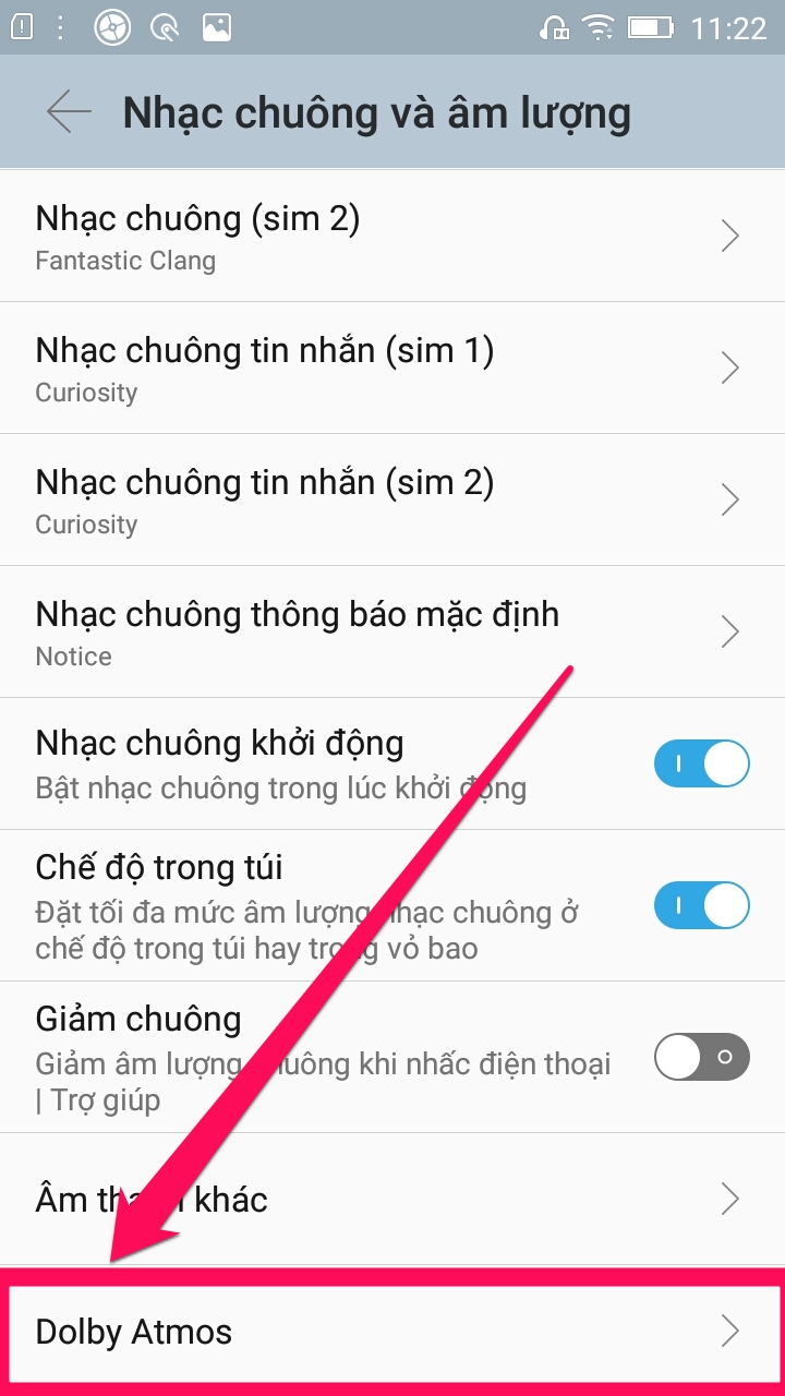 Chỉnh âm thanh Dolby Atmos