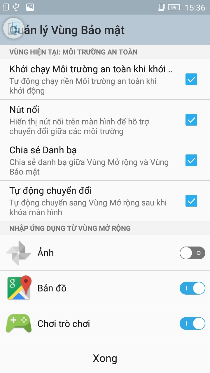 Quản lý vùng bảo mật