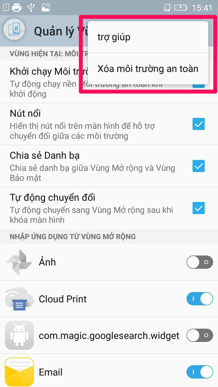 Xóa môi trường an toàn