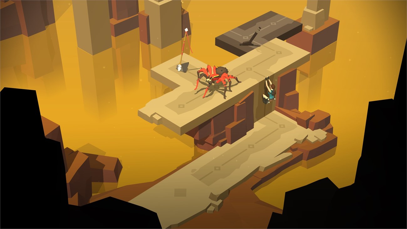 Game có cách di chuyển như những trò chơi boardgame khi người chơi sẽ phải điều khiển nàng Lara Croft đi từng bước một bằng cách chạm hoặc vuốt.