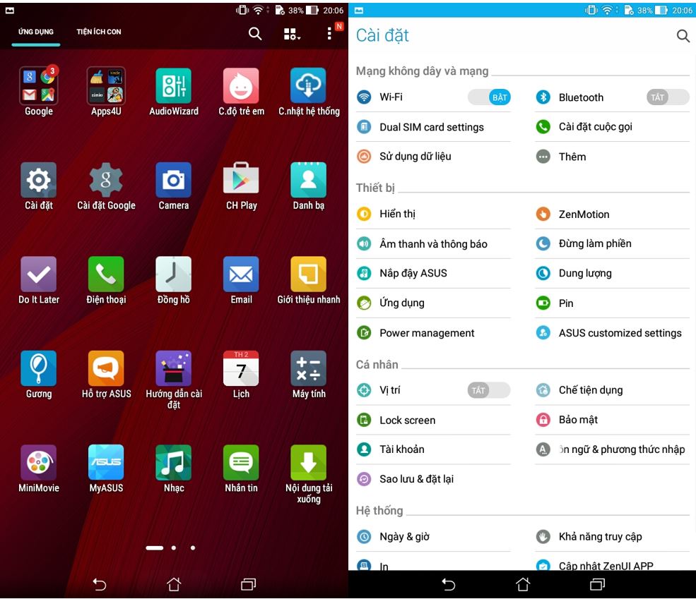 giao dien zenpad c