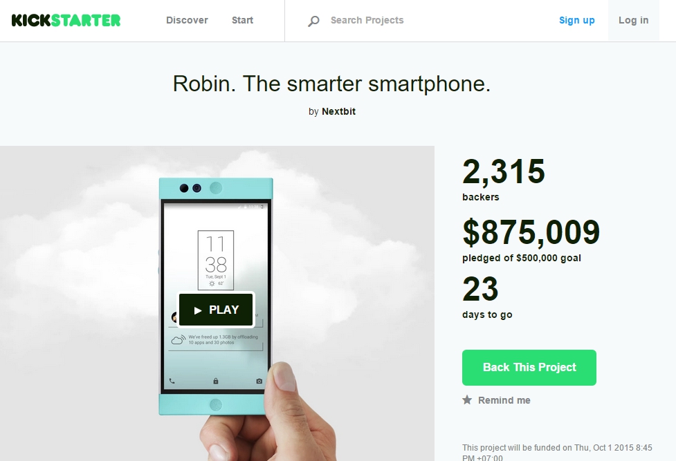 Nextbit Robin chạy Android 6.0 Marshmallow khi bán ra Nextbit Robin chạy Android 6.0 Marshmallow khi bán ra