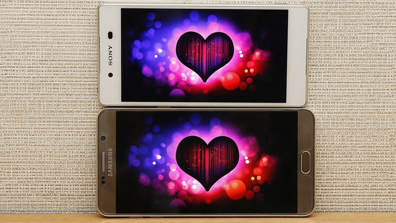 So sánh màn hình Note 5 và Z3 Plus