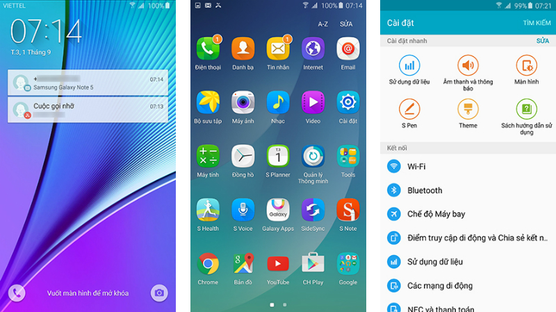 Giao diện Galaxy Note 5