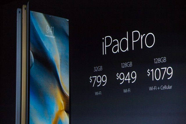 Giá bán của các phiên bản iPad Pro Giá bán của các phiên bản iPad Pro