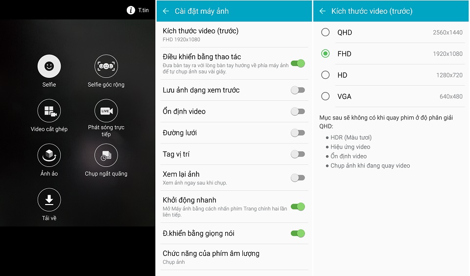 Tính năng chụp ảnh trên camera trước Samsung Galaxy Note 5 Tính năng chụp ảnh trên camera trước Samsung Galaxy Note 5