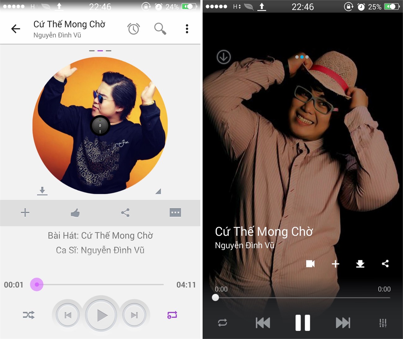 So sánh hai ứng dụng nghe nhạc trực tuyến Zing Mp3 và Nhaccuatui 9 playlist cá nhân