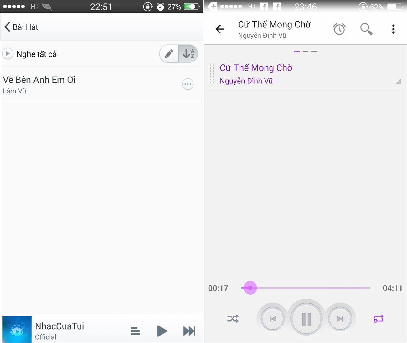 So sánh hai ứng dụng nghe nhạc trực tuyến Zing Mp3 và Nhaccuatui 11 Tải nhạc miễn phí