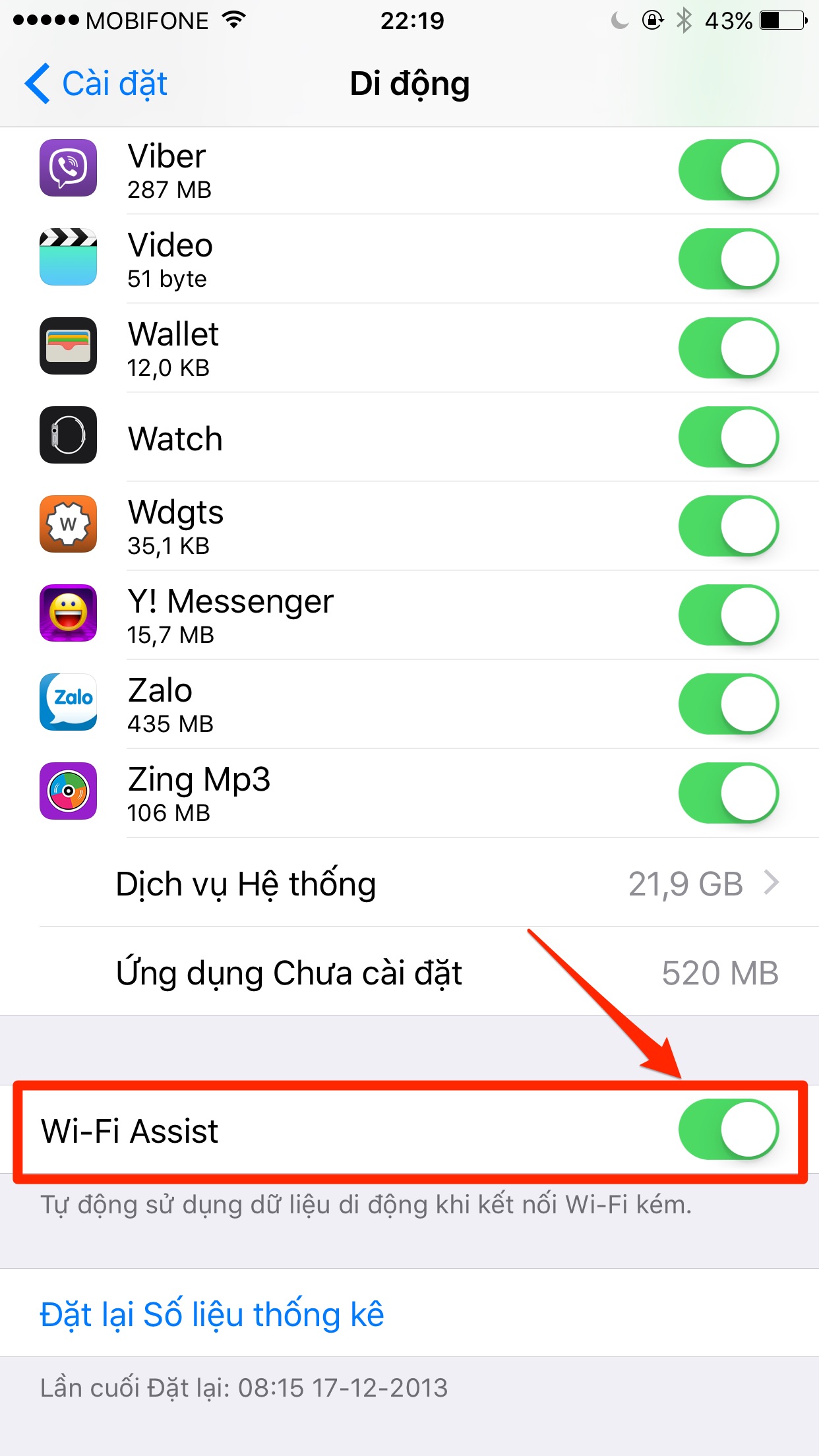 Wi-Fi Assist Wi-Fi Assist