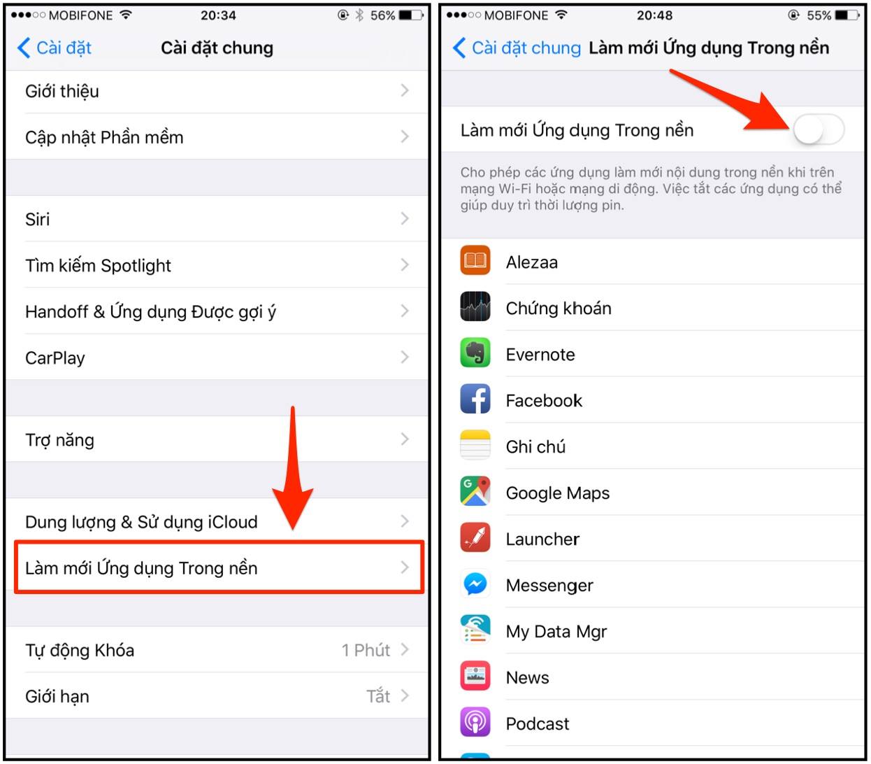 Cách tăng hiệu năng iOS 9 iPhone đời cũ bước 5