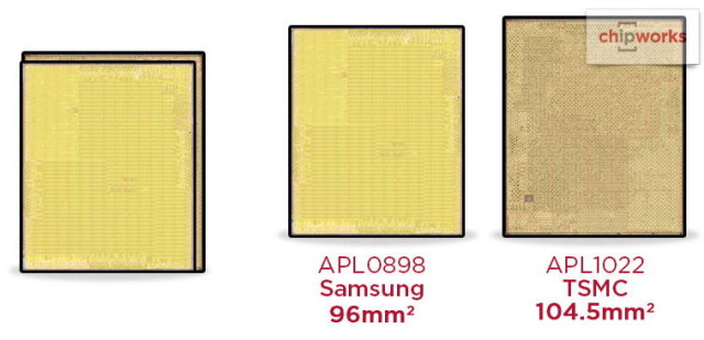 Thiết kế chip Apple A9 của TSMC và Samsung Thiết kế chip Apple A9 của TSMC và Samsung