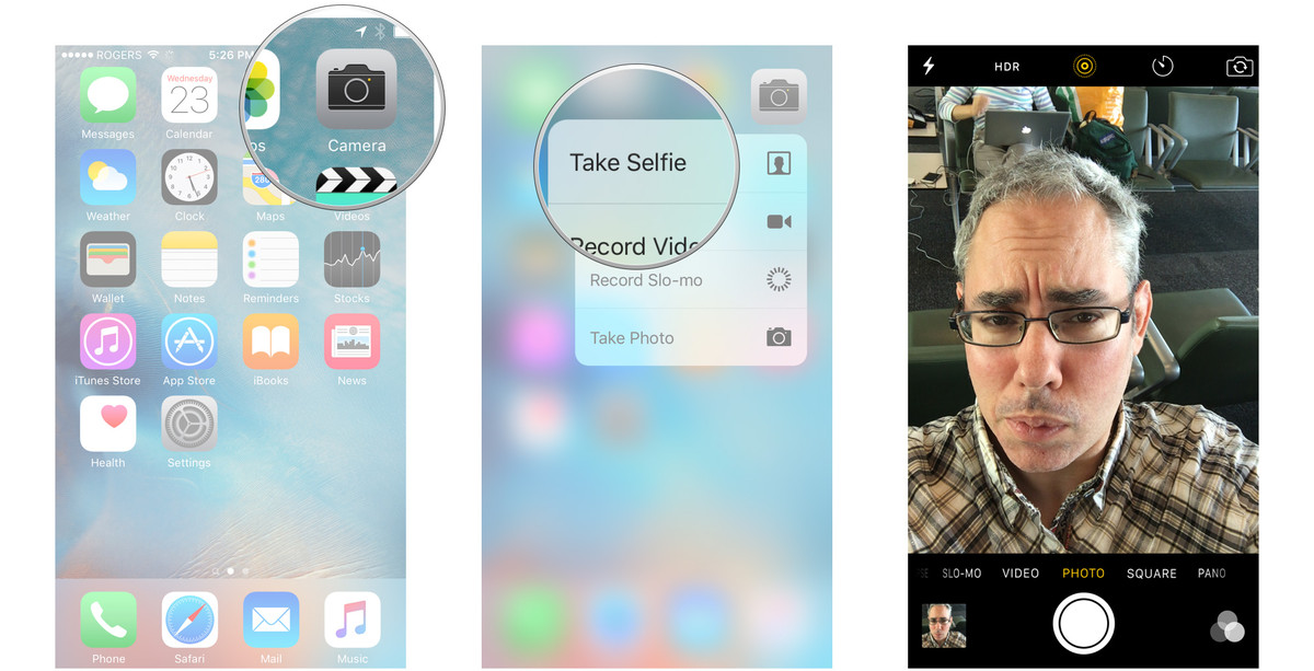 Mở nhanh chế độ chụp ảnh selfie bằng tính năng 3D Touch Mở nhanh chế độ chụp ảnh selfie bằng tính năng 3D Touch