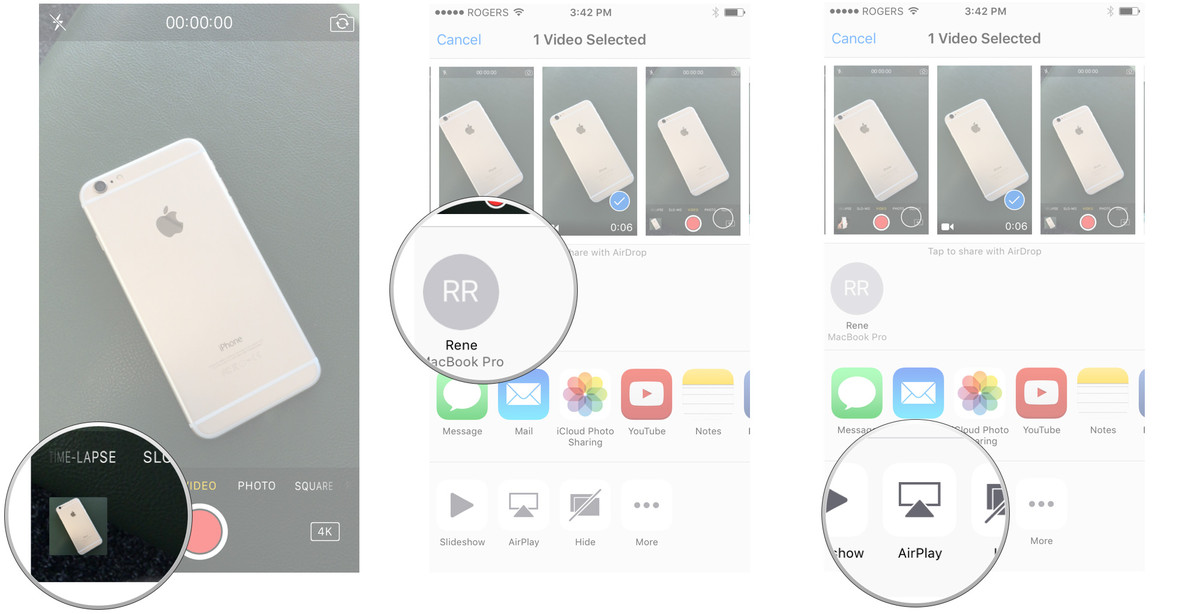 Chia sẻ video 4K qua AirDrop hoặc AirPlay Chia sẻ video 4K qua AirDrop hoặc AirPlay