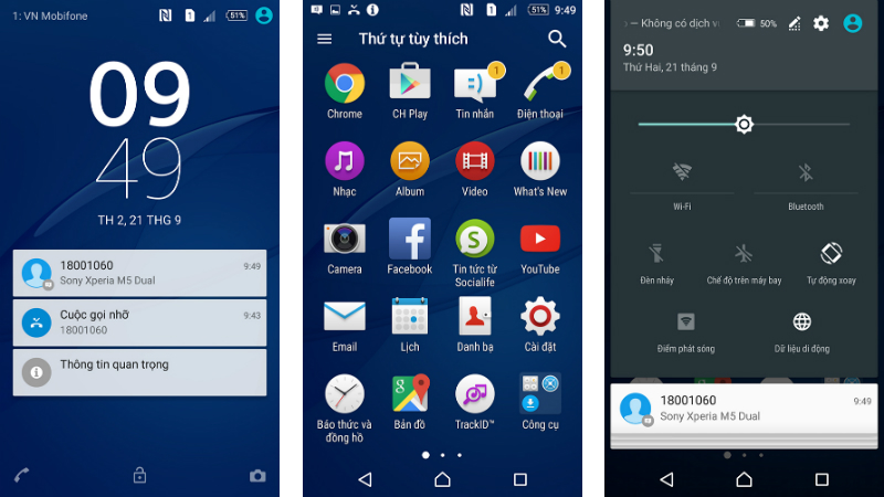 Giao diện Sony Xperia M5 Dual Giao diện Sony Xperia M5 Dual