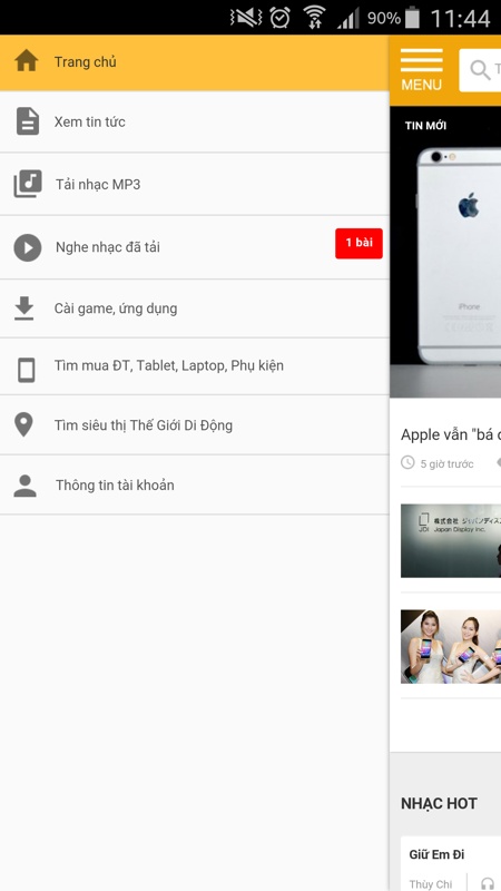 Tải và nghe nhạc trên app TGDD 2 Tải và nghe nhạc trên app TGDD 2