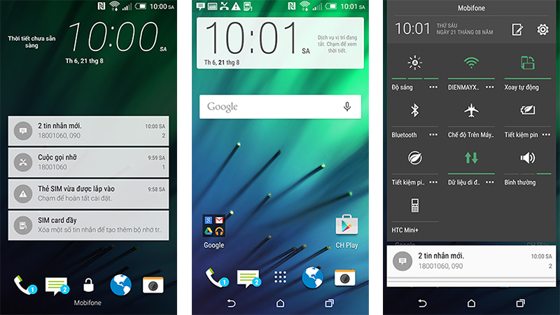 Giao diện sử dụng HTC Butterfly 2