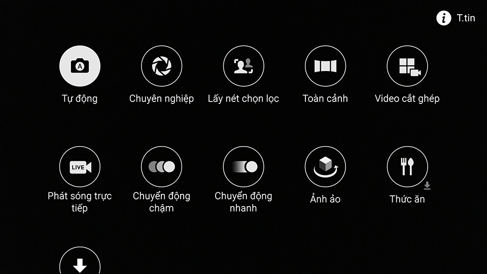 Chế độ Camera Chế độ Camera
