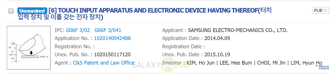 Bằng sáng chế của Samsung về màn hình cảm ứng 3D