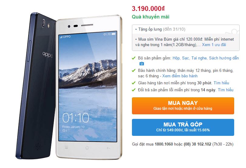 OPPO Neo 5 được giảm giá mạnh mẽ