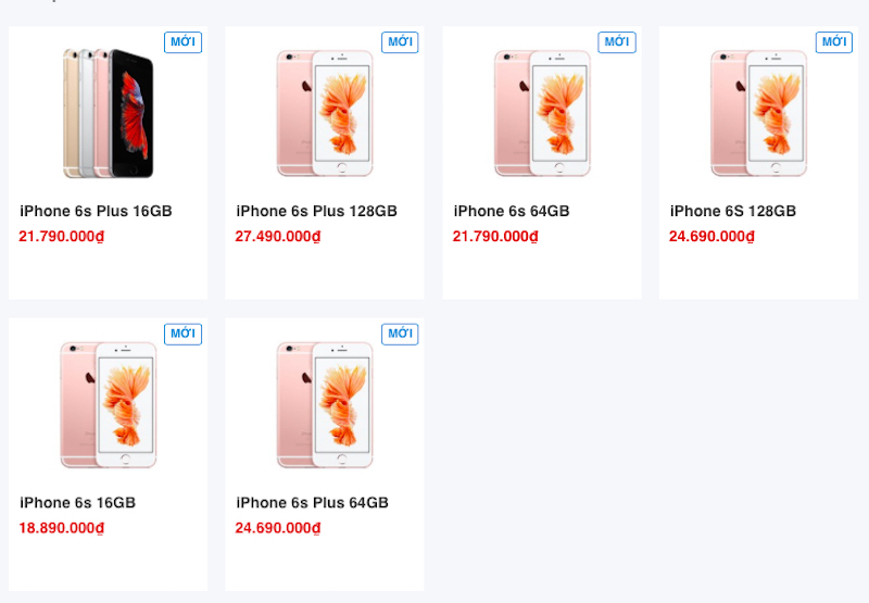 Giá bán iPhone 6s/6s Plus Giá bán iPhone 6s/6s Plus