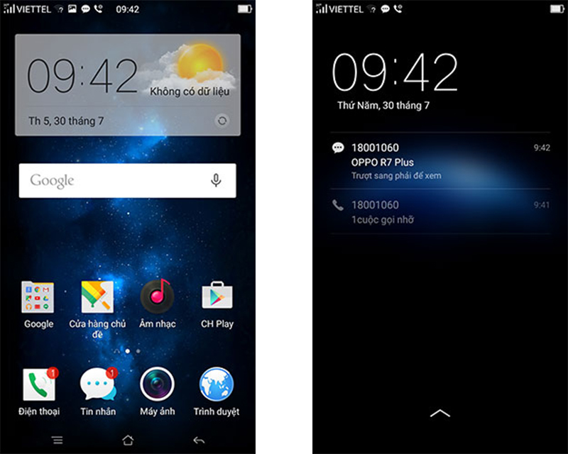 Giao diện Oppo R7 Plus