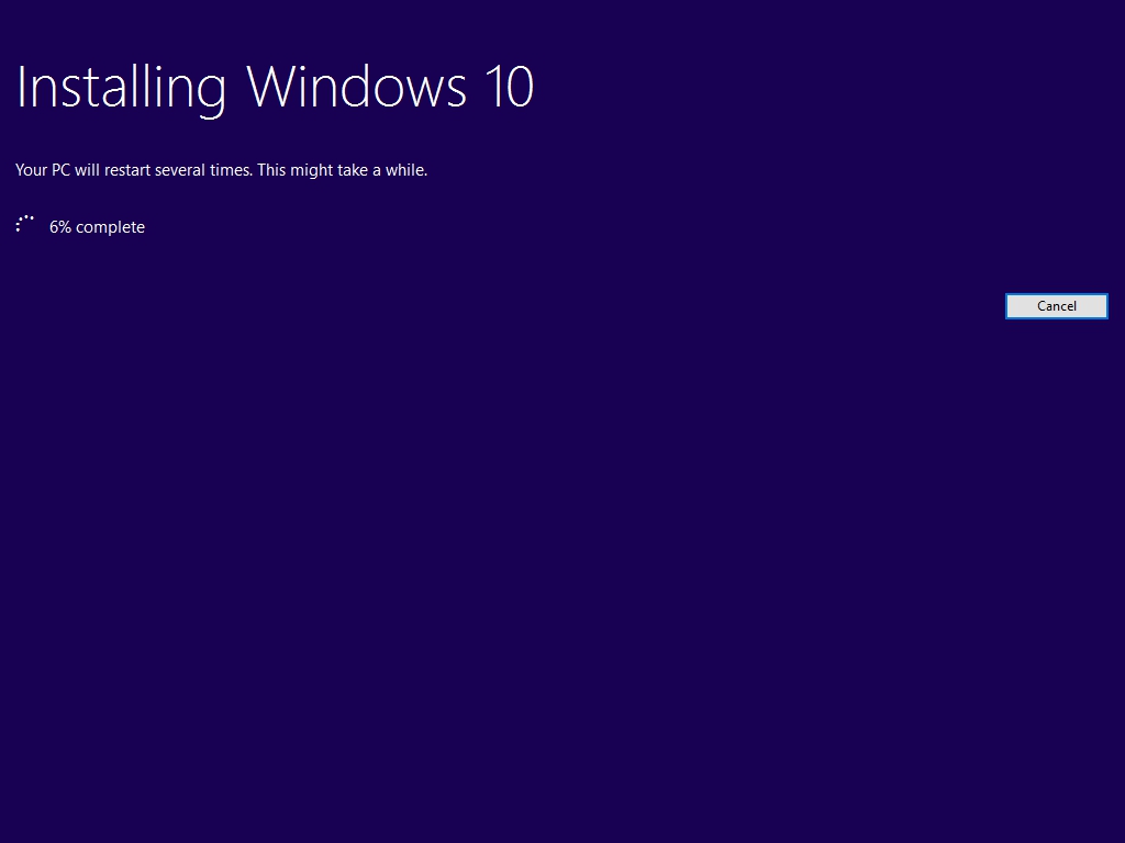 Đang cài đặt Windows 10 November Update