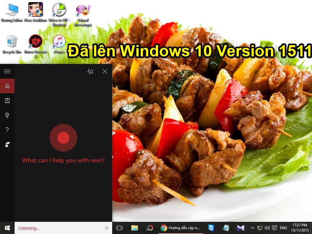 Cập nhật thành công Windows 10 Version 1511 (OS Build 10586.3)