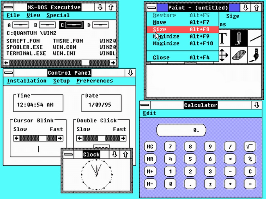 Windows 2.0 là hệ điều hành 16-bit