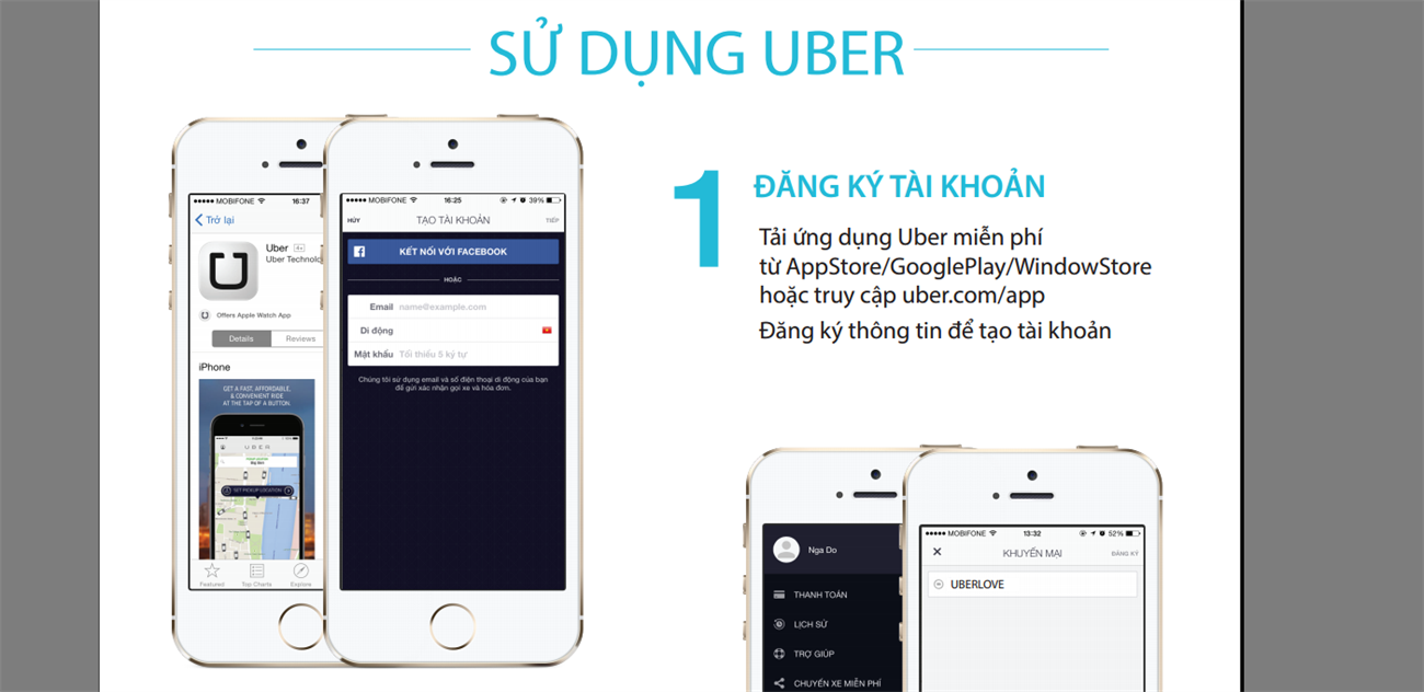 Cach tao tai khoan Uber Cach tao tai khoan Uber