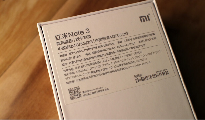 Xiaomi Redmi Note 3