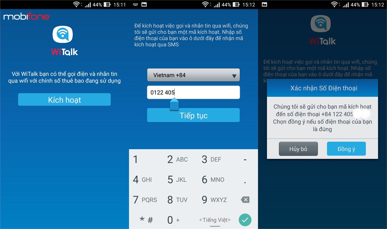 Kích hoạt sử dụng WiTalk MobiFone