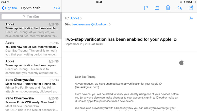 Mail iOS 9 Mail iOS 9