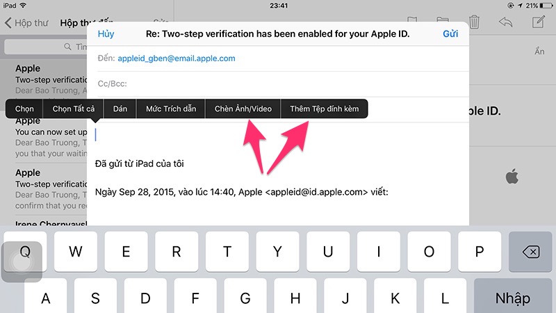 Mail iOS 9 Mail iOS 9