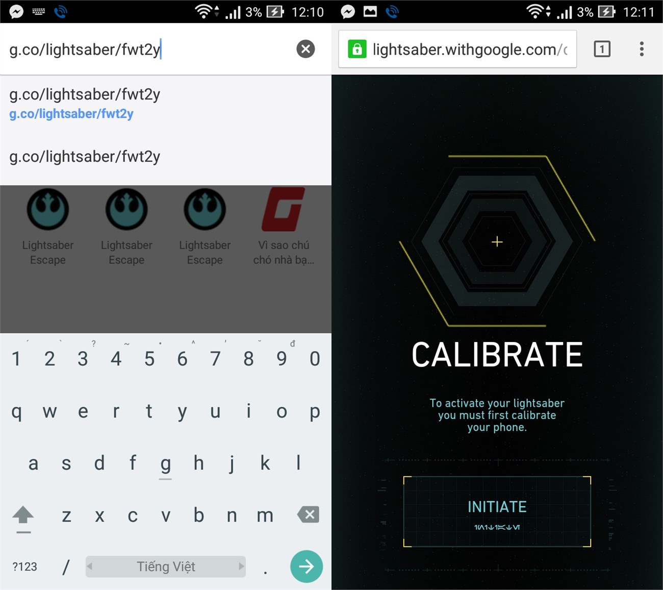 Bấm Initiate để vào game