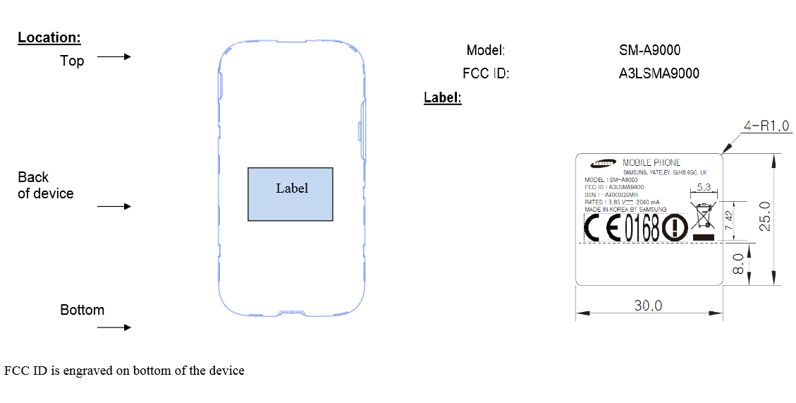Galaxy A9 đã đạt chứng nhận tại FCC