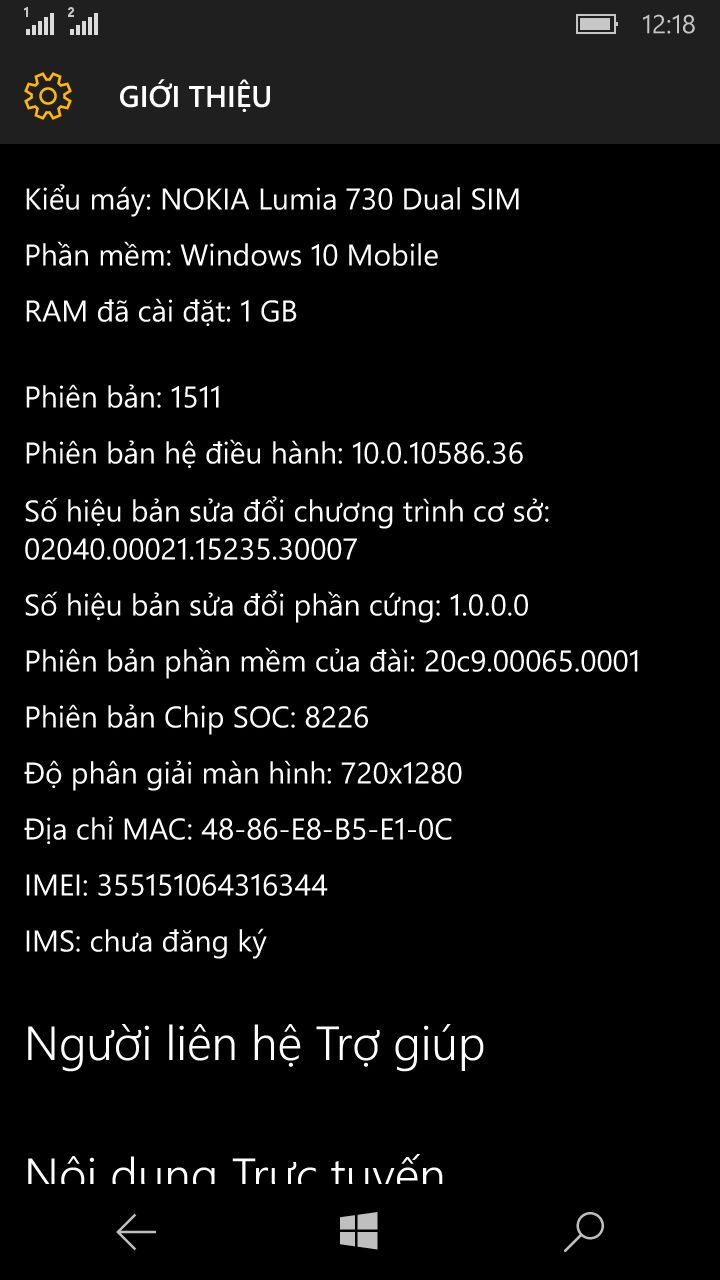 Phiên bản dùng thử mới nhất Windows 10 Mobile Build 10586.36