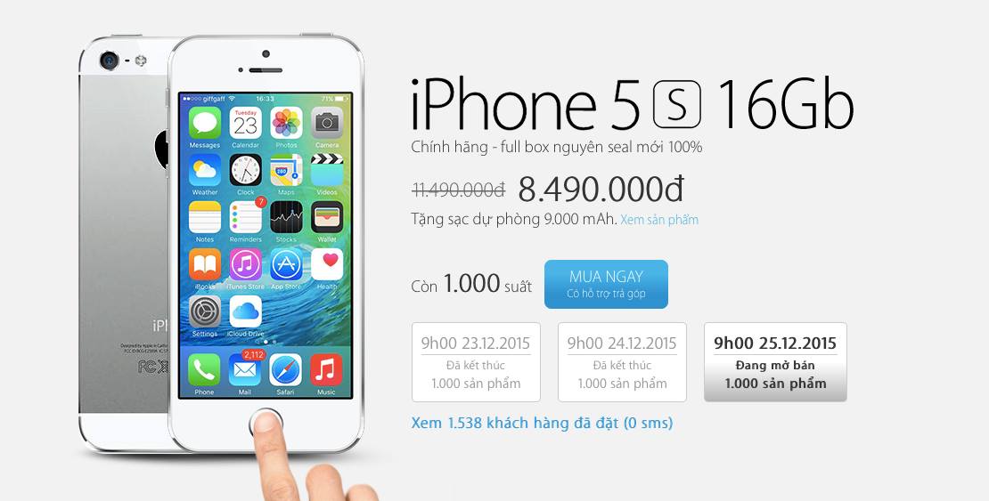 Chỉ 5 phút đầu tiên nhưng đã có tới hơn 1.500 lượt đặt hàng, nhanh quá phải không các bạn Chỉ 5 phút đầu tiên nhưng đã có tới hơn 1.500 lượt đặt hàng, nhanh quá phải không các bạn