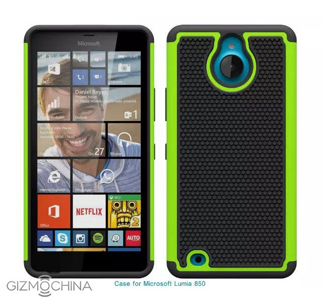 Lumia 850 bên trong bộ case bảo vệ