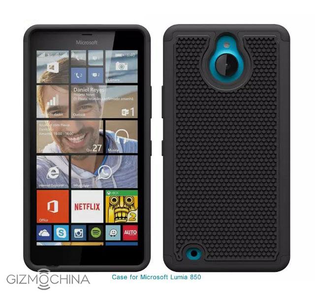 Lumia 850 bên trong bộ case bảo vệ