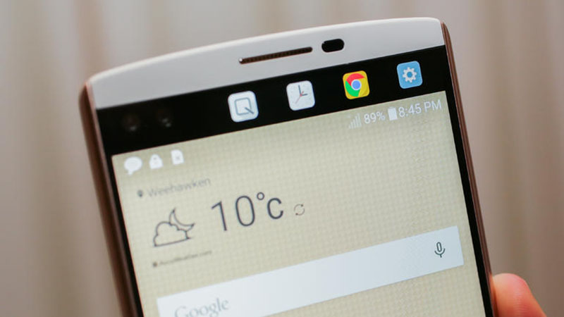 Màn hình phụ hữu ích trên LG V10 Màn hình phụ hữu ích trên LG V10