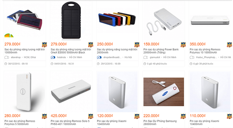 Dạo quanh các gian hàng online Dạo quanh các gian hàng online