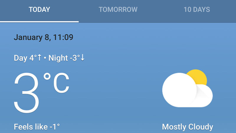 googleforecast_1 Thẻ dự báo thời tiết mới lạ và độc đáo của Google