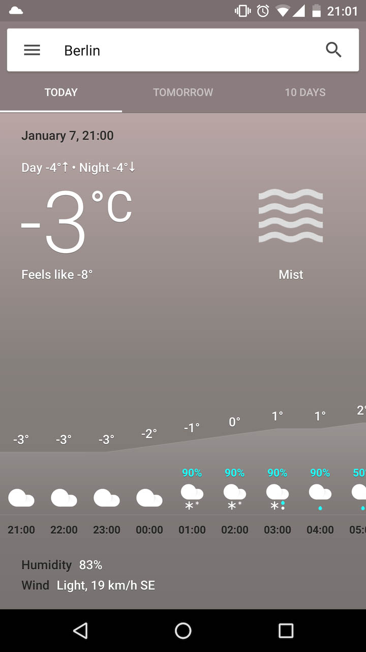 googleforecast_5 Giao diện cũ với màu xám khá buồn