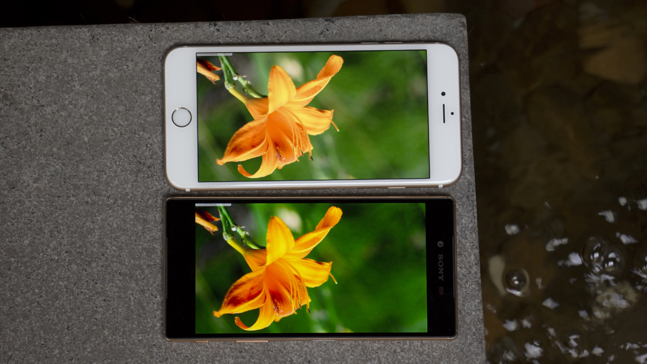 So sánh màn hình 6s Plus và Z5 Premium So sánh màn hình 6s Plus và Z5 Premium