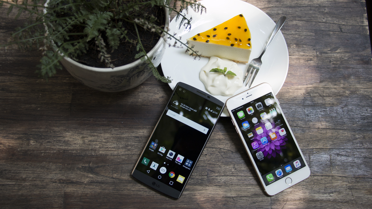 LG V10 và iPhone 6s Plus LG V10 và iPhone 6s Plus