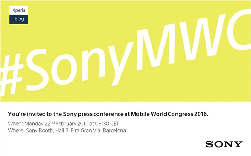 Sony_2 Sony gửi lời mời tham dự sự kiện MWC 2016 năm nay