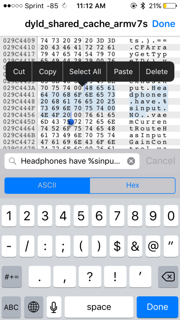 Dòng mã code trong iOS 9.3 Dòng mã code trong iOS 9.3
